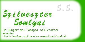 szilveszter somlyai business card